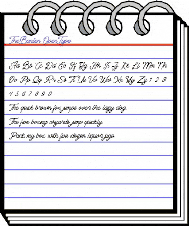 The Banten Regular animated font preview