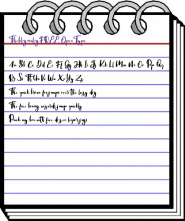 The blog malog FREE Regular animated font preview