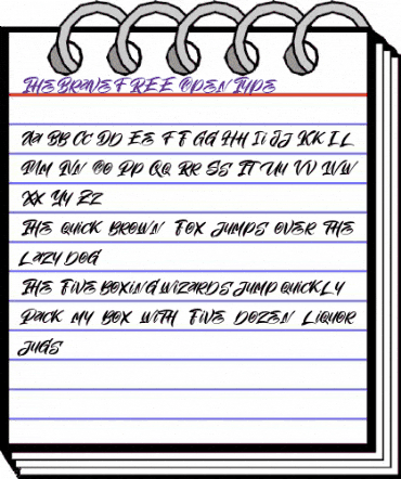 The Brave FREE Regular animated font preview