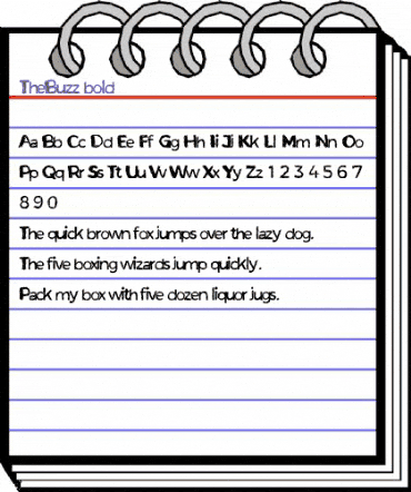 TheBuzz bold Regular animated font preview