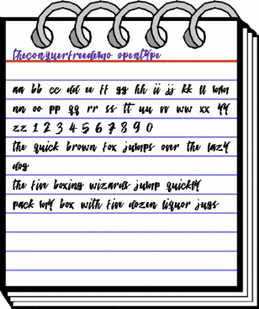 The Conquer Free Demo Regular animated font preview
