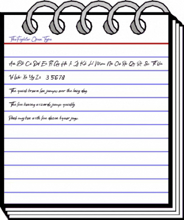 The Fighter Regular animated font preview