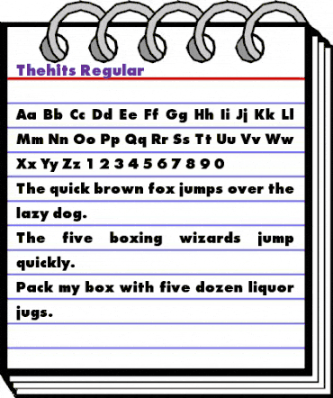 Thehits Regular animated font preview Thehits Regular animated font preview