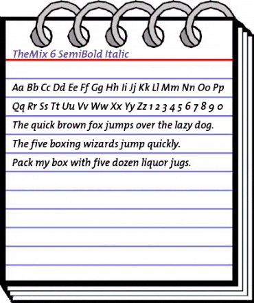 TheMix SemiBold Italic animated font preview TheMix SemiBold Italic animated font preview