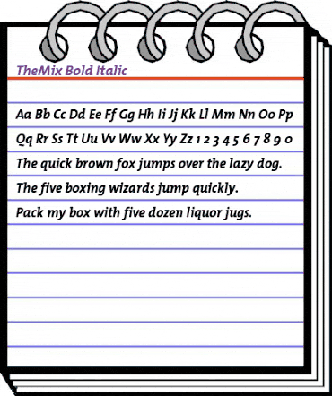 The Mix Bold- Italic animated font preview The Mix Bold- Italic animated font preview