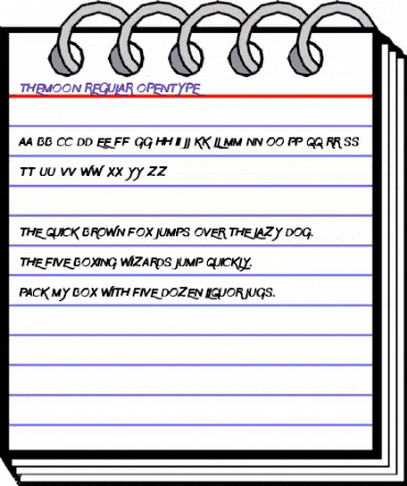 The Moon Regular animated font preview