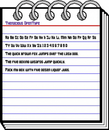 Thenacious Regular animated font preview Thenacious Regular animated font preview