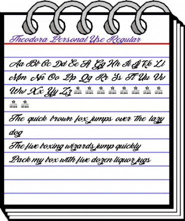 Theodora Personal Use Regular animated font preview Theodora Personal Use Regular animated font preview