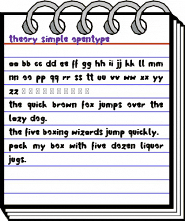 Theory Simple Regular animated font preview