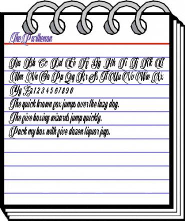 The Parthenon Regular animated font preview The Parthenon Regular animated font preview