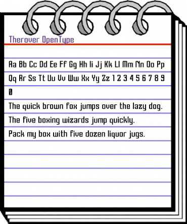 Therover Regular animated font preview