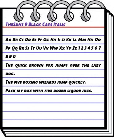 TheSans Black Italic animated font preview TheSans Black Italic animated font preview