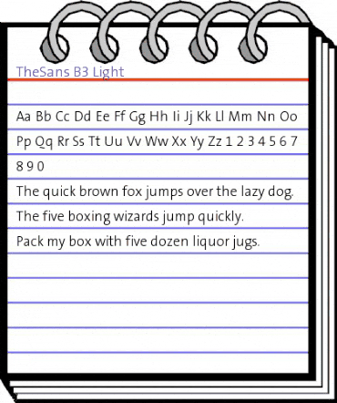 TheSans Regular animated font preview