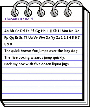 TheSans Bold animated font preview