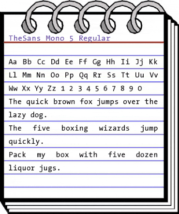 TheSans Mono Regular animated font preview TheSans Mono Regular animated font preview