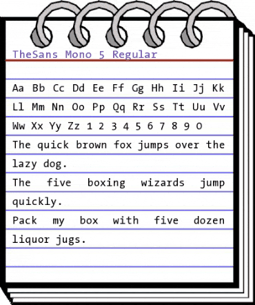 TheSans Mono Regular animated font preview