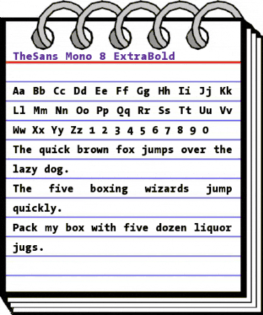 TheSans Mono ExtraBold animated font preview TheSans Mono ExtraBold animated font preview