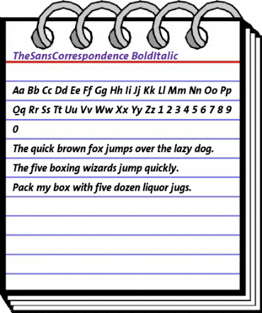 TheSansCorrespondence Italic animated font preview TheSansCorrespondence Italic animated font preview
