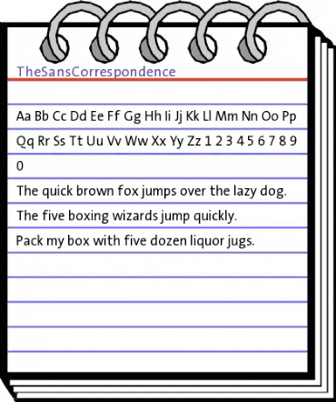 TheSansCorrespondence Regular animated font preview TheSansCorrespondence Regular animated font preview