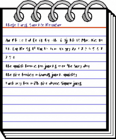 These Days Sample Regular animated font preview