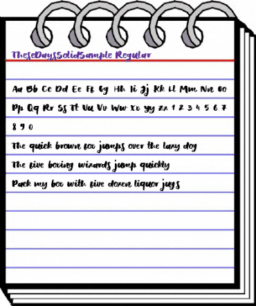 These Days Solid Sample Regular animated font preview