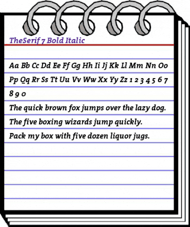 TheSerif Bold Italic animated font preview TheSerif Bold Italic animated font preview