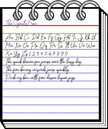 The Signate Free Regular animated font preview