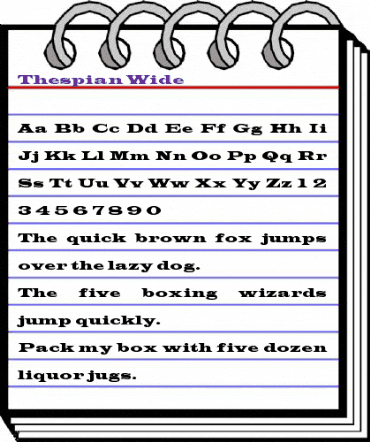 Thespian-Wide Regular animated font preview