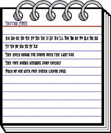 Thetian FREE Regular animated font preview