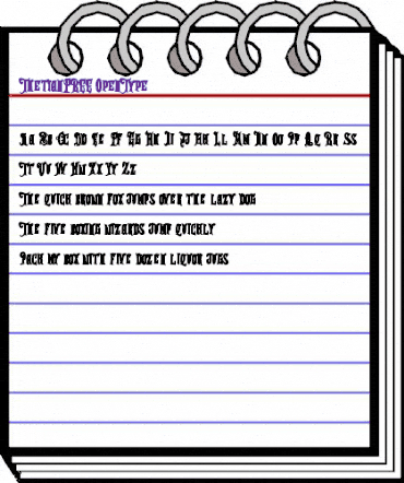 Thetian FREE Regular animated font preview