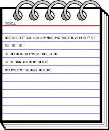 THEWELL Regular animated font preview