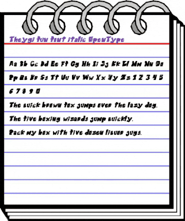 THEYGI Italic animated font preview THEYGI Italic animated font preview