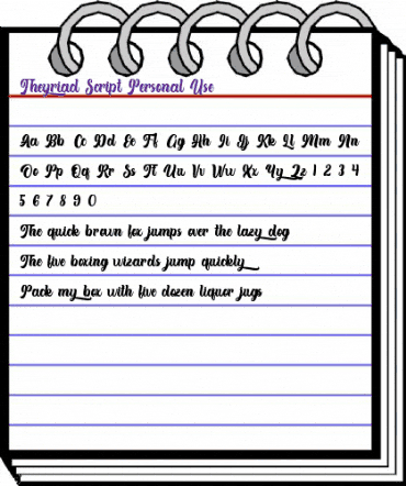 Theyriad Script Personal Use Regular animated font preview Theyriad Script Personal Use Regular animated font preview