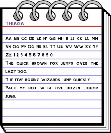 THIAGA Regular animated font preview THIAGA Regular animated font preview