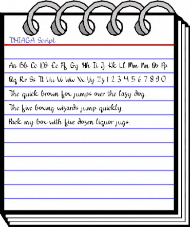 THIAGA Script Regular animated font preview THIAGA Script Regular animated font preview