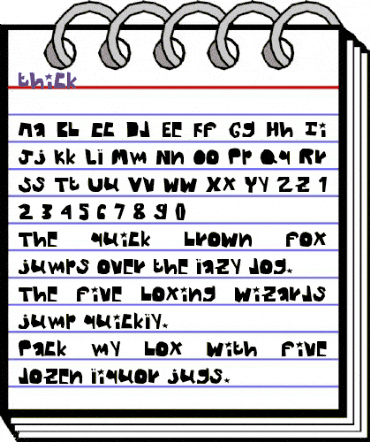 thick Regular animated font preview