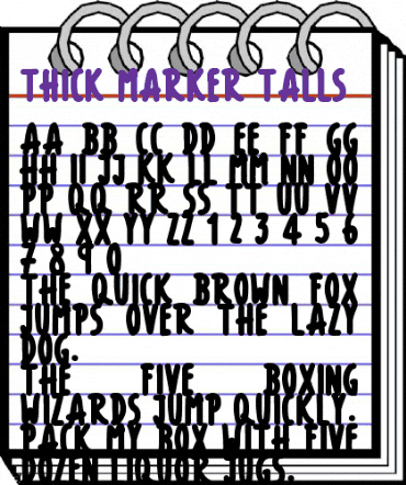 Thick Marker Talls Regular animated font preview
