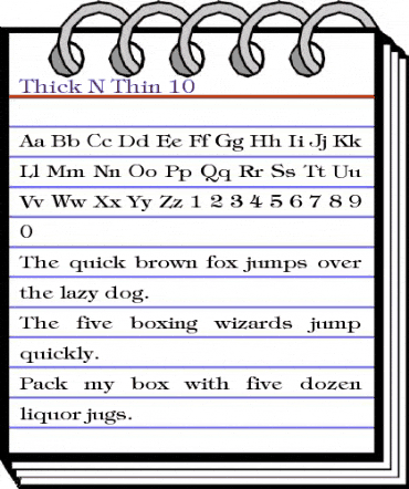 Thick N Thin 10 Regular animated font preview Thick N Thin 10 Regular animated font preview