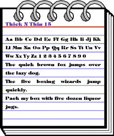 Thick N Thin 15 Regular animated font preview Thick N Thin 15 Regular animated font preview