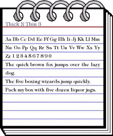 Thick N Thin 3 Regular animated font preview