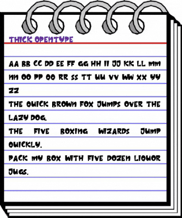 Thick Regular animated font preview Thick Regular animated font preview