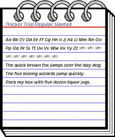 Thicker Trial Regular Slanted animated font preview Thicker Trial Regular Slanted animated font preview