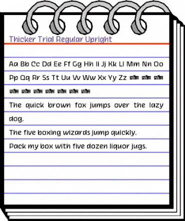 Thicker Trial Regular Upright animated font preview Thicker Trial Regular Upright animated font preview
