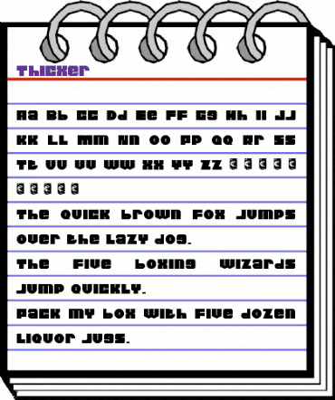 Thicxer Regular animated font preview Thicxer Regular animated font preview
