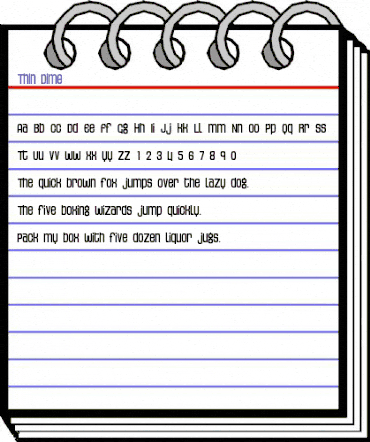 Thin Dime Regular animated font preview Thin Dime Regular animated font preview