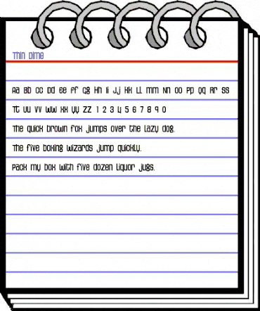 Thin Dime Regular animated font preview