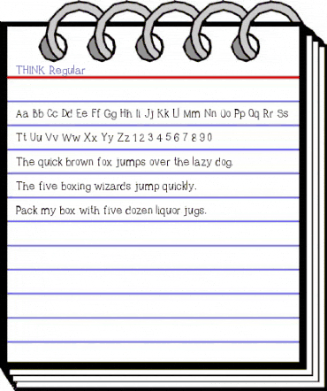THINK Regular animated font preview