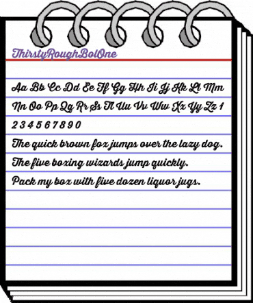 Thirsty Rough Reg One Bold animated font preview