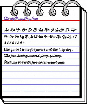 Thirsty Rough Reg One Regular animated font preview