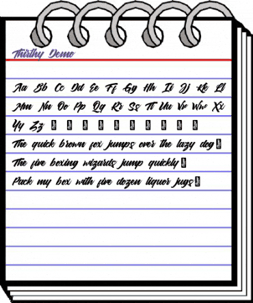 Thirthy Regular animated font preview Thirthy Regular animated font preview